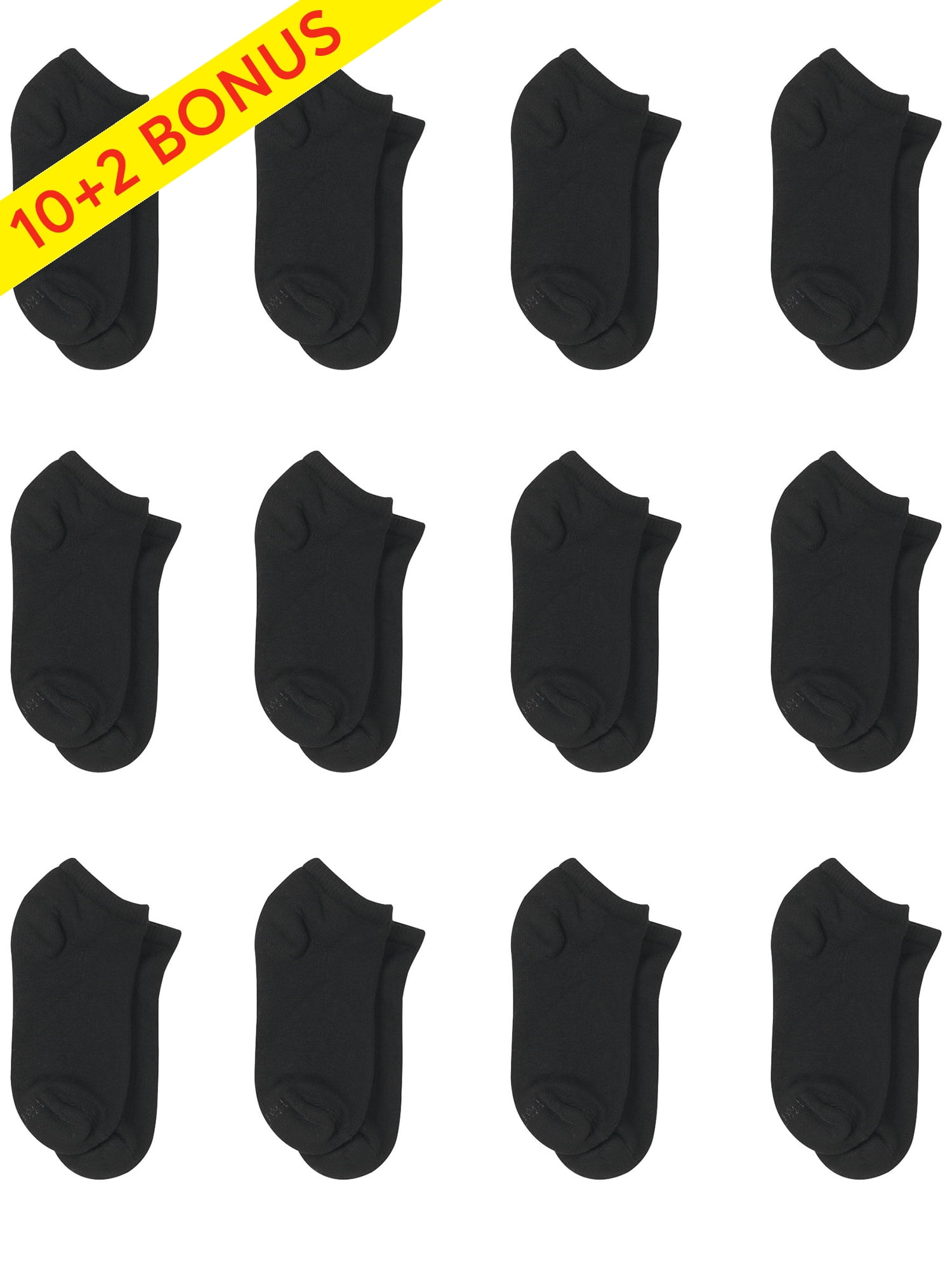 Hanes cushioned no show socks (women's), 10+2 bonus pack