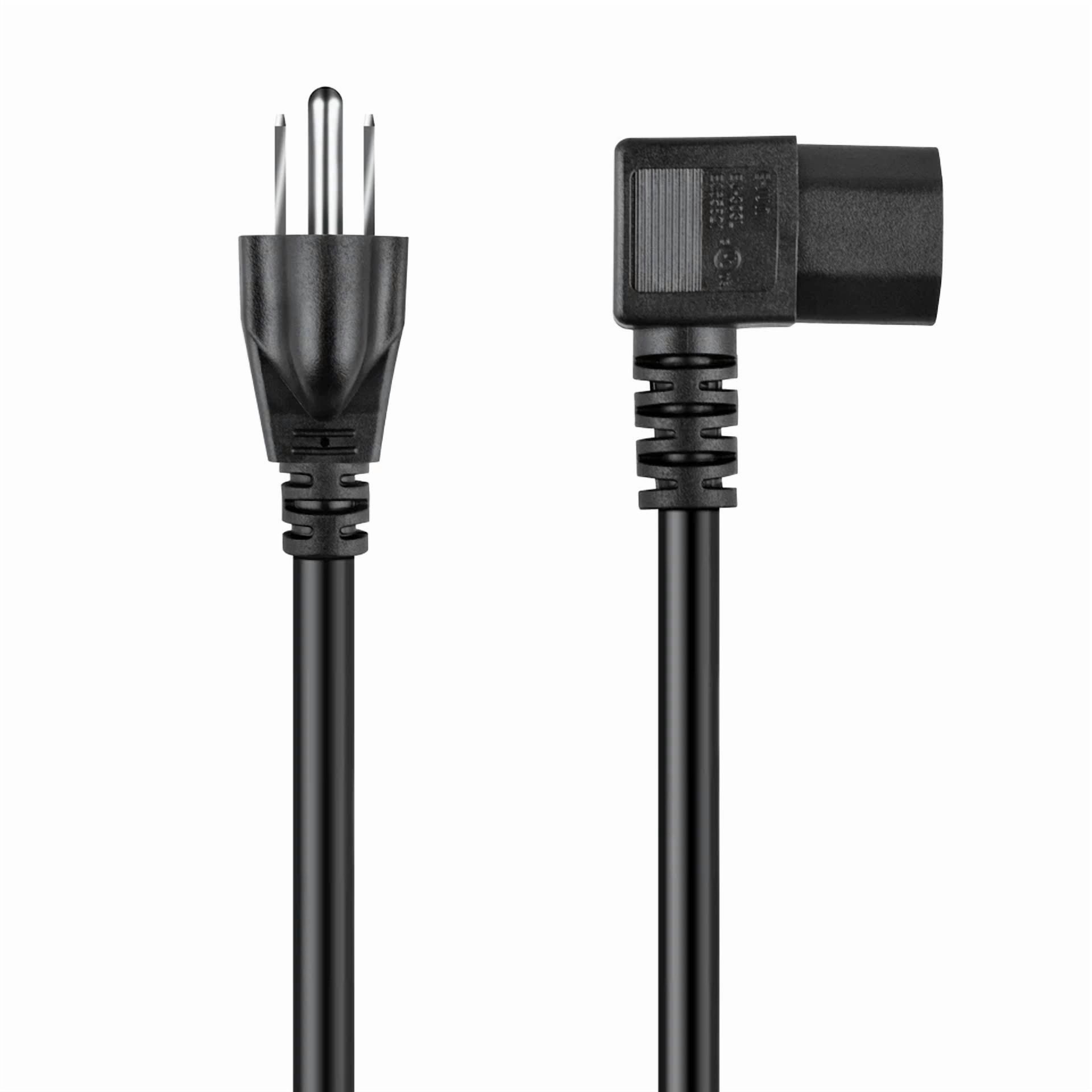 PRIME - Ul 6Ft Type-L Universal 3 Prong Ac Power Cable 18Awg Computer Printer Monitor Tv