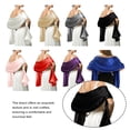 thumbnail image 3 of Wedding Dance Ball Women Satin Shawl Girls Evening Party Banquet Prom Stylish Decorative Scarf Solid Color Decor Black, 3 of 7