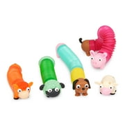 Battat Lil Barn Buddies 5 Sensory Farm Animal Tubes, Toddler and Preschool Toys