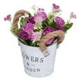 thumbnail image 4 of Planta en maceta con flores artificiales, maceta artificial, arreglo floral, adornos, flores de simulación creadas magistralmente, 4 of 8