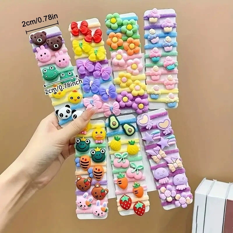 10/50pcs Children's Cute Rubber Band Girl's Rubber Band High Elastic Durable Hair Accessories Do not Hurt Hair Small Scrunchie