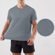 thumbnail image 1 of pstuiky Mangas cortas para hombre, Camisa informal de malla con agujeros, ventilación, cremallera y solapa de manga corta para hombre, color liso ropa de hombre s, 1 of 9
