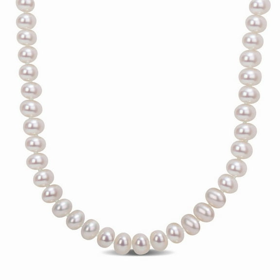 AMOUR 5 - 6 Mm Freshwater Cultured Pearl 18in Strand with Sterling Silver Clasp