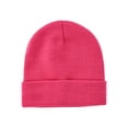 thumbnail image 3 of No Boundaries Women's Flat Knit Winter Beanie, Pink Haze, 3 of 3