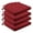 Red, variant on Set of 4 Indoor Dining Chair Cushions 17" x 16", U-Shape Non-Slip Seat Pads with Ties, High Density Foam for Kitchen, Dining Room & Office, Blue