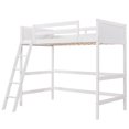 thumbnail image 3 of Gewnee Twin Loft Bed, Solid Wood Loft Beds with Ladder for Kids Teens,White, 3 of 8