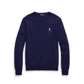 Polo Ralph Lauren ネイビー長袖セーター XS Polo Ralph Lauren Men's Big & Tall Jersey Shawl-Collar Sweater