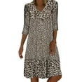 thumbnail image 1 of 2025 Wonen Paillettes Aguichant N Femme Noir Rétro Élégant Fête Culb Robe Manche Courte Ample T-Shirt Robe Dames Robes Décontracté Été Manche Longue Robe Robes pour Femmes Femmes Floral Max, 1 of 4