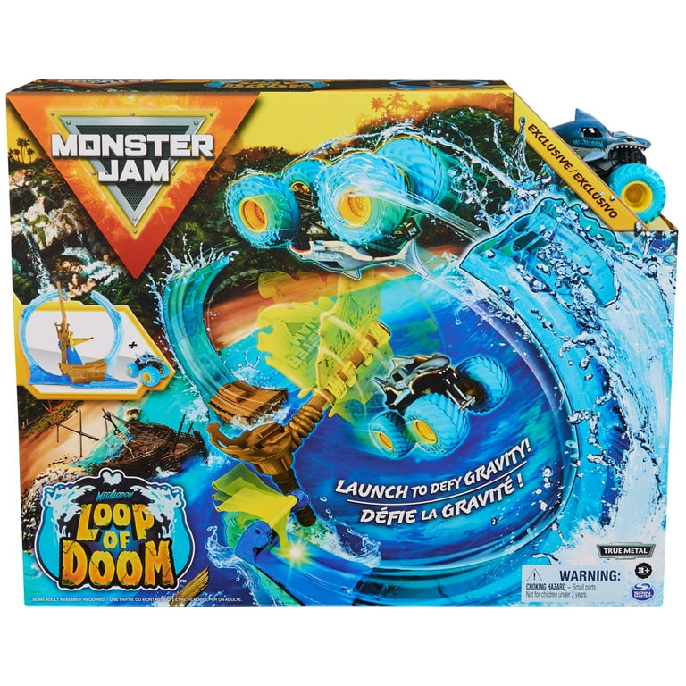 Monster Jam, Megalodon Loop of Doom 16 inch Wide Playset with