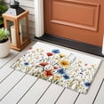 thumbnail image 4 of Spring Flowers Front Door Rugs 2x3 ft Blue Red Yellow Floral Plant Small Rug for Entryway Non Slip Washable Bathroom Door Mat Absorbent Floor Mat for Indoor Entrance, 4 of 9