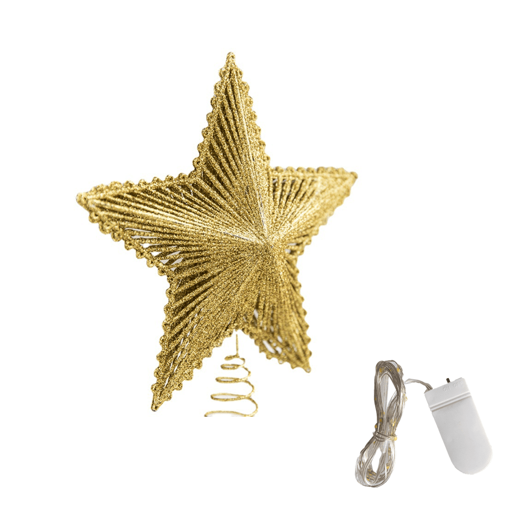Christmas Wrought Iron Openwork Tree Top Star Christmas Tree Ornament