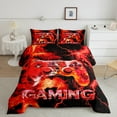 thumbnail image 2 of Manfei Kids Gamepad Controller Bedding Comforter Set,Console Video Gaming Twin Comforter Sets,Red Black Bedding Set For Boys,Luxury Bedroom Decor Reversible,2 Pieces, 2 of 8