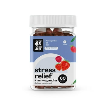Hello Bello Stress s I Vegan and nonGMO Natural Berry Flavor Gummies for Stress and Mood Support I Ashwagandha, B6 and B12 I 60 Count