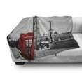 thumbnail image 3 of London Soft Flannel Fleece Throw Blanket, Famous Telephone Booth and the Big Ben in England Street View of Town Retro, Cozy Plush for Indoor and Outdoor Use, 50" x 70", Red Grey, by Ambesonne, 3 of 6