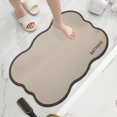 thumbnail image 4 of Alfombra de baño antideslizante absorbente | Alfombra de secado rápido de diatomita para lavabo de entrada | Caqui de estilo moderno | Resistente al agua Fácil de limpiar | 16x23.6 pulgadas | 1, 4 of 6