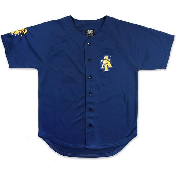 Big Boy North Carolina A&T Aggies Mens Baseball Jersey [Navy Blue - S]