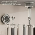 thumbnail image 4 of RBCKVXZ Hanging Utensil Holder Hooks Kitchen Utensil Hanger Wall Mount 360° Rotating Folding Hook Strong Suction Cup Hook Utensil Rack with 6 Hooks for Kitchen Bathroom Cabinet (White), 4 of 9