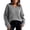 Dark Blue, variant on Thick Ribbed Knit Sweater for Womens, Loose Drop Shoulder Long Sleeve Pullover, Breathable Warm Casual Blouse S