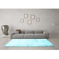 thumbnail image 3 of Ahgly Company Indoor Round Abstract Light Blue Modern Area Rugs, 6' Round, 3 of 4