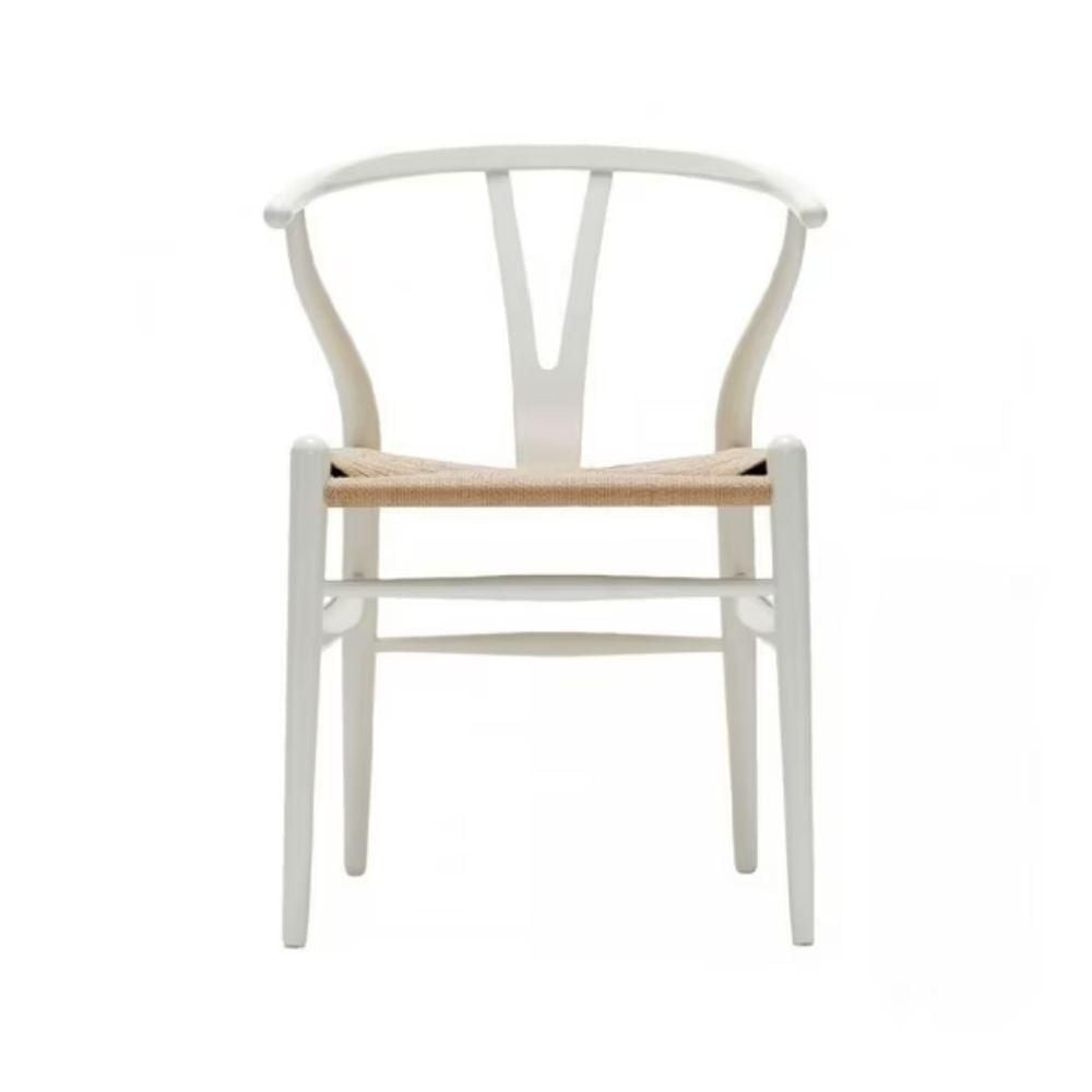 Chaise de salle à manger en bois blanc de la collection Heavenly, lot de 3