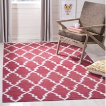 Safavieh Dhurries Astrid Geometric Area Rug, Red/Ivory, 5' x 8'