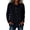 Black, variant on Womens Cross Wrap Tunic Tops Waffle Knit Button Down Shirts Long Sleeve Collared Asymmetrical Crossover Blouse to Wear with Leggings Fall Fashion, Beige, M