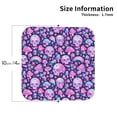 thumbnail image 2 of Leather Coasters with Heat-resistant for Drinks, pink Skull rainbow mushroom Cup Coasters Cup Pad Mat for Tabletop Protection, Coffee Table, Office Desk and Housewarming Gift, 2 of 5
