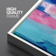 thumbnail image 4 of PixonSign Framed Canvas Print Wall Art Set Pastel Blue and Pink Color Blocks Geometric Shapes Illustrations Modern Art Contemporary Colorful Ultra for Living Room, Bedroom, Office - 16"x24"x2 WHITE, 4 of 5