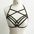 thumbnail image 3 of Gibobby arnés para mujer Cage Women Sexy Bustier Bandage Out Top Halter Bra Strappy Hollow Elastic(Negro, XL), 3 of 5