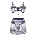 thumbnail image 1 of Gibobby Conjunto de lencería Sexy Conjunto De Lencería Erótica Cuello V Lencería erótica Sexy para Mujer, Vestido de Piel Sexy y Casual, Mujer Sexy(Marina, M), 1 of 5