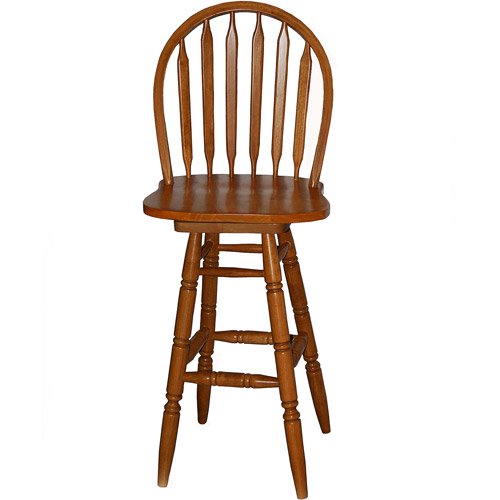 Arrowback Windsor Swivel Bar Stool 30", Multiple Finishes