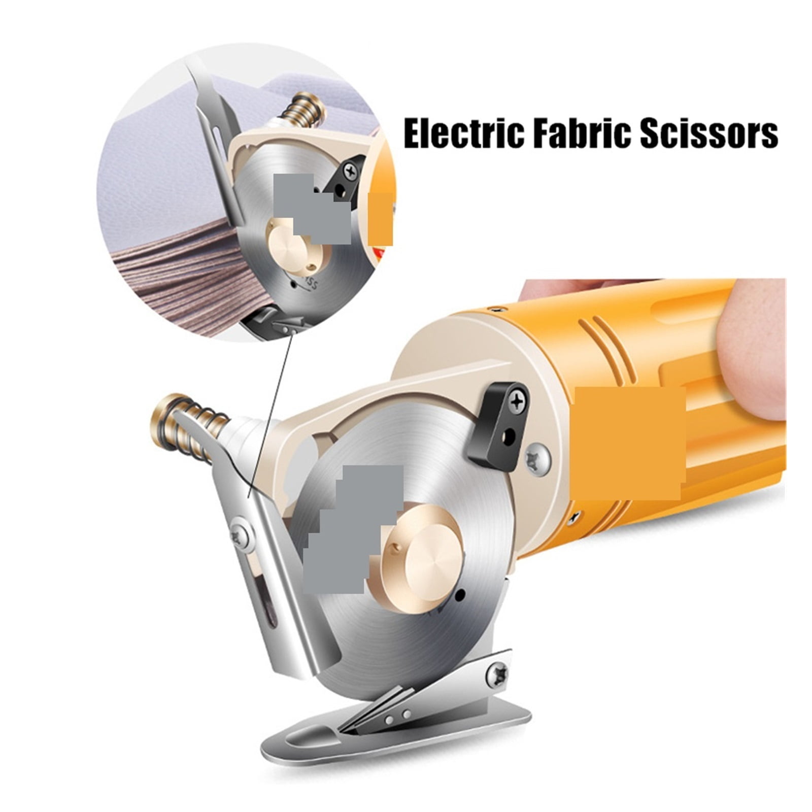 Electric Fabric Scissors Rotary Blade Fabric Tool Leather Fabric Electric Cutter Kit Cutting Saw Tool ,Sharp & Durable