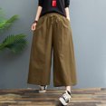 thumbnail image 3 of Women's Ramie Trousers Loose Comfortable Lightweight Pant for Summer Spring, 3 of 7