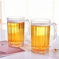 thumbnail image 2 of 500ML Transparent Beer Mug Plastic Unbreakable Breakfast Milk Coffee Juice Water Cup Barware Drinkware for Home Party Bar KTV, 2 of 6