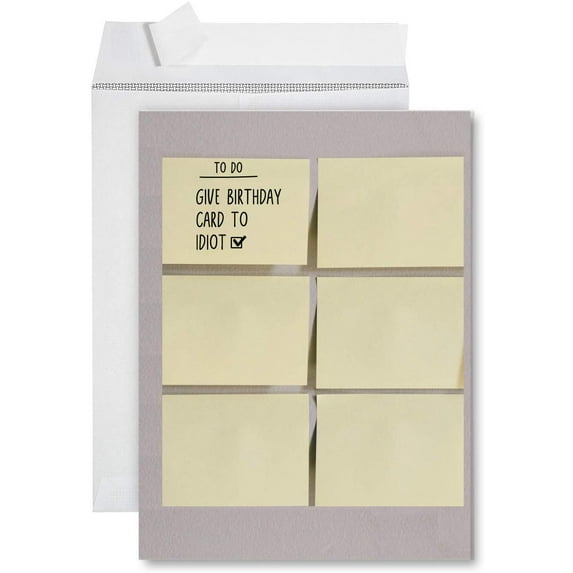 Koyal Wholesale Funny Jumbo Birthday Card With Envelope 8.5 x 11 inch, Greeting Card Office, To Do Give Birthday Card
