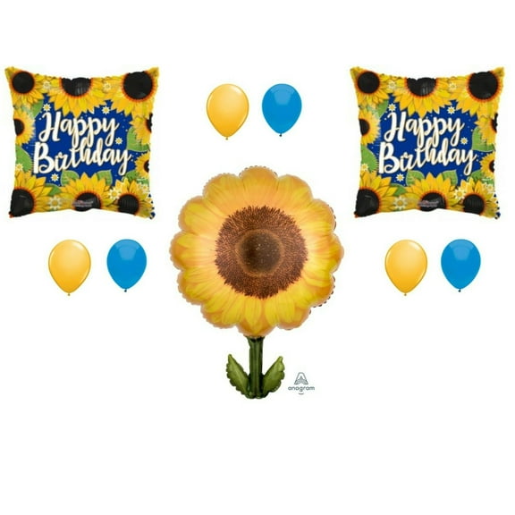 NEW! Sunflowers Birthday Party Balloons Decorations Supplies Fall Summer