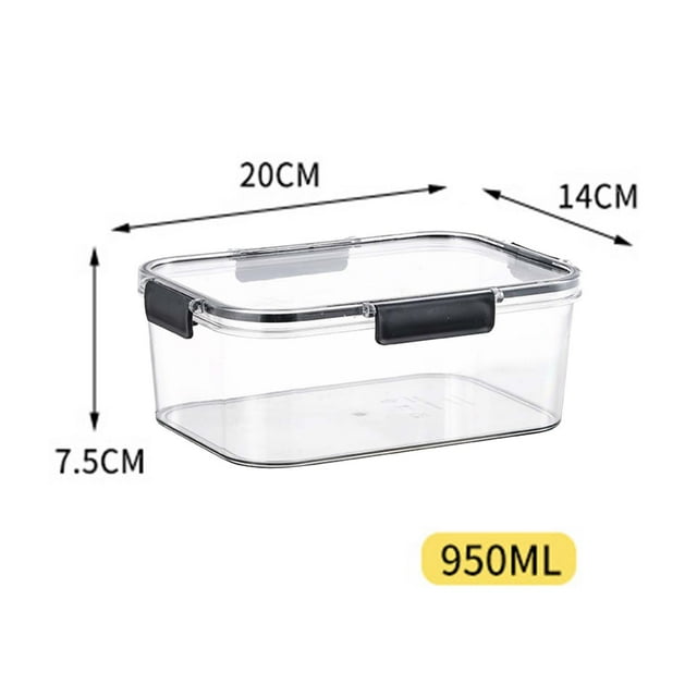 Fruit Storage Containers for Fridge, Transparent Rectangular Preservation Box Refrigerator Storage Box Fruit Bento Box Transparent Sealed Preservation Box