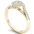 thumbnail image 2 of 3/8 Carat T.W. Diamond Bypass Halo Cluster 10kt Yellow Gold Engagement Ring, 2 of 4