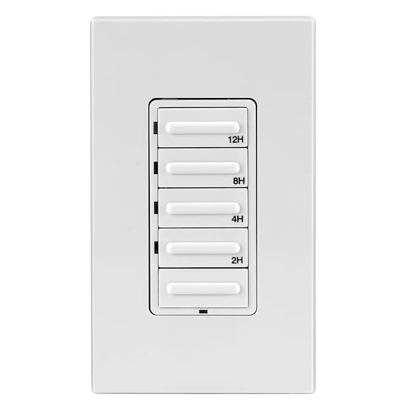 Leviton 001-LTB12-1LZ 20A 120V White/Ivory/Light Almond Decora Preset 12 Hour Countdown Timer