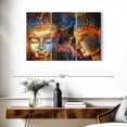 thumbnail image 3 of Elephant Stock Buddha Meditation Wall Art - Horizontal Multi Panel Canvas - Living Room Wall Decor - Religion And Spirituality Multi Panel - Orange And Blue Decor - 38" x 24", 3 of 8