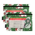thumbnail image 2 of ALAZA 2 Pack Pencil Pouch Football Soccer Ball on Green Pencil Case for 3 Ring Binder Clear Window Pencil Bag Organizers, 2 of 6