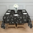 thumbnail image 3 of Black Gothic Sun Moon Eye Pattern Square Tablecloth,Waterproof Square Table Cover,Wipeable Spillproof Washable Table Cover for Home Kitchen Party Decor 42"X42"(107x107cm), 3 of 6
