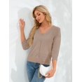 thumbnail image 5 of Women's 2025 Long Sleeve Sweater Cardigan Cable Knit Open Front Button Outwear Coats, 5 of 7