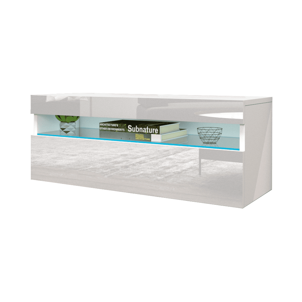24cm G-0303-DAMAGED BOX High Gloss Wall Floating Shelf/Shelves White Display 