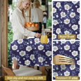 thumbnail image 5 of Pioneer Flower Floral Print Pattern Round Tablecloth 60 X 60 Inch, Wrinkle Resistant Wipeable Table Cloth for Kitchen Dining Picnic Patio Party, 5 of 6
