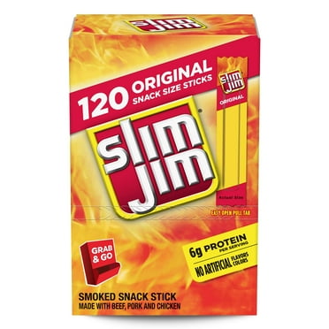 Slim Jim Snack-Sized Smoked Meat Stick, Original Flavor, .28 Oz. 120-Count RED4