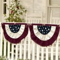 thumbnail image 3 of Bunting Embroidery American Independence Day Half-round Flag, 3 of 6