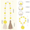 thumbnail image 3 of 3 Pieces Lemon Wood Bead Garland with Tassels, Lemon Tiered Tray Decor, Lemon Garland for Farmhouse Decor, Lemon Decor for Kitchen,Table, 3 of 8