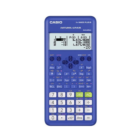 Casio FX-300ES Plus B 2nd Edition Scientific Calculator, for Middle School Through College Level Classes, Blue